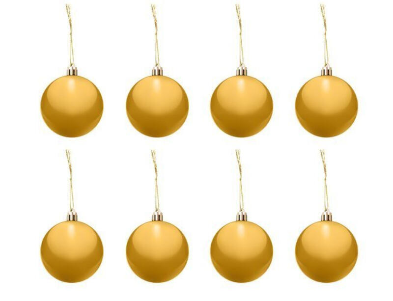 BOMBKI CHOINKOWE ZŁOTE ZESTAW 100 SZT. NIETŁUKĄCE PLASTIKOWE GRATIS GWIAZDA
