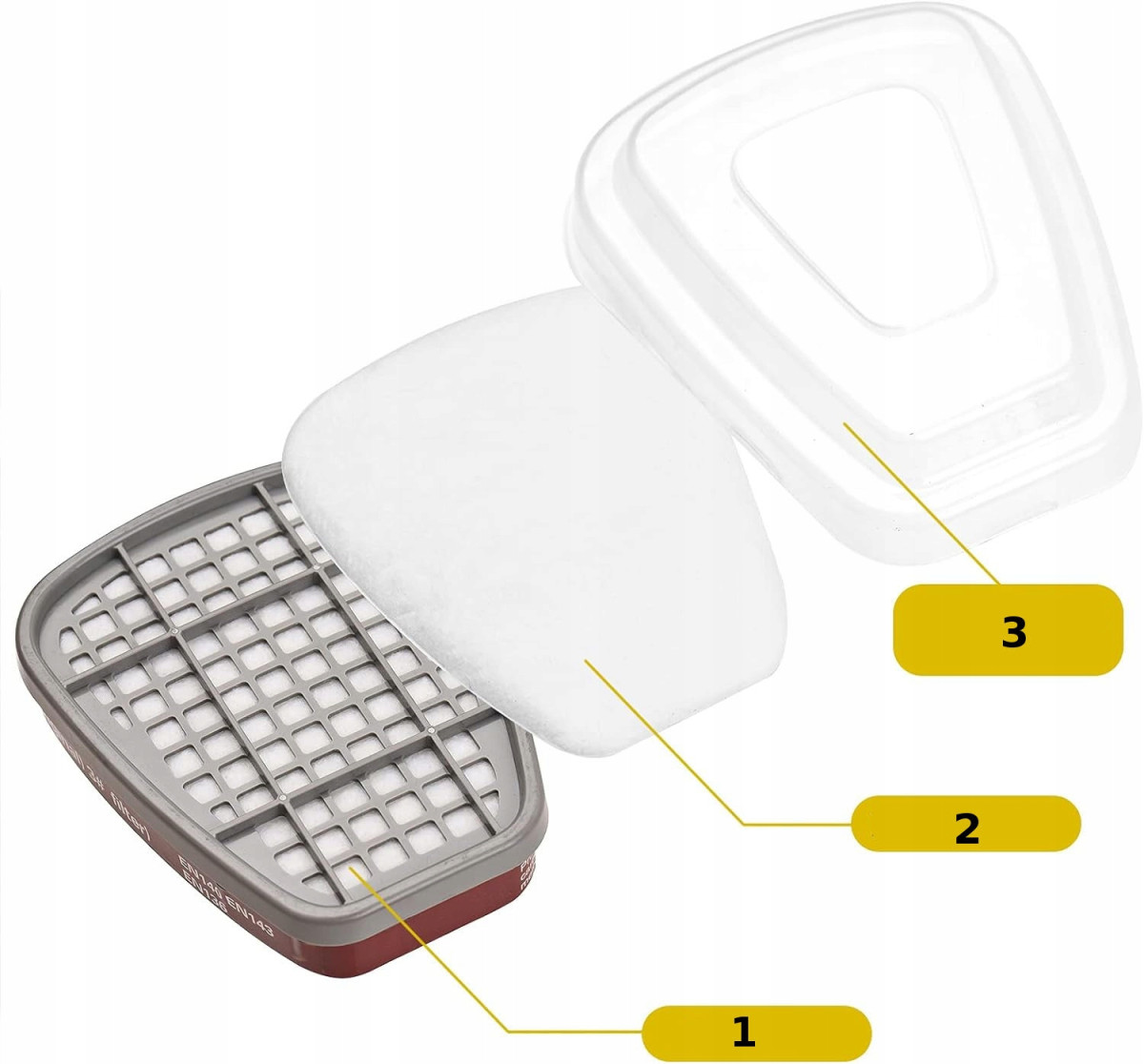 MASKA LAKIERNICZA PÓŁMASKA PRZECIWPYŁOWA 6200 ZESTAW + FILTRY KOMPLET r. L