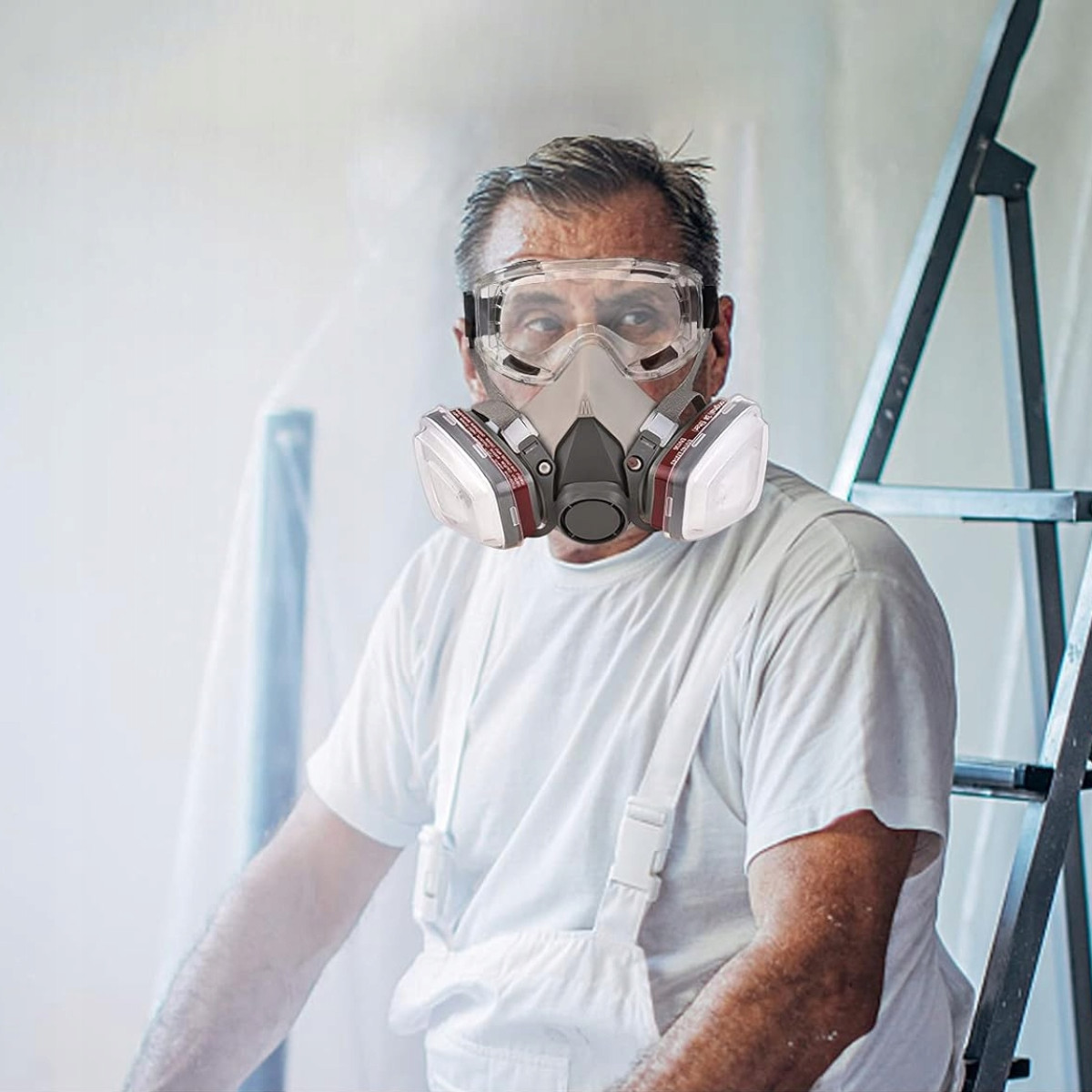 MASKA LAKIERNICZA PÓŁMASKA PRZECIWPYŁOWA 6200 ZESTAW + FILTRY KOMPLET r. L