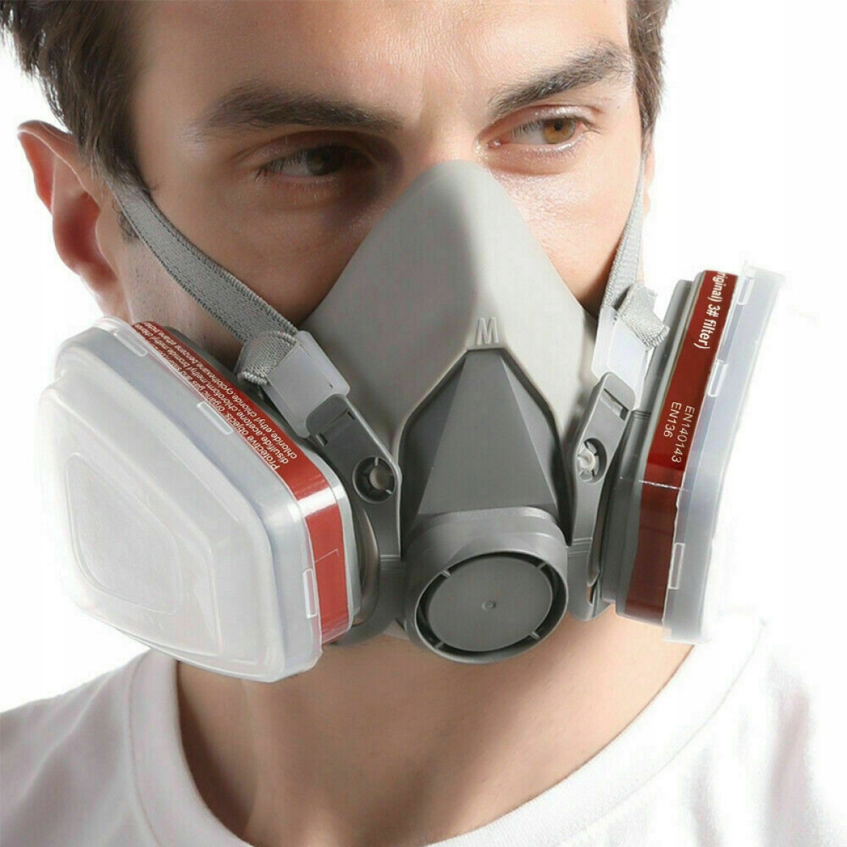 MASKA LAKIERNICZA PÓŁMASKA PRZECIWPYŁOWA 6200 ZESTAW + FILTRY KOMPLET r. L