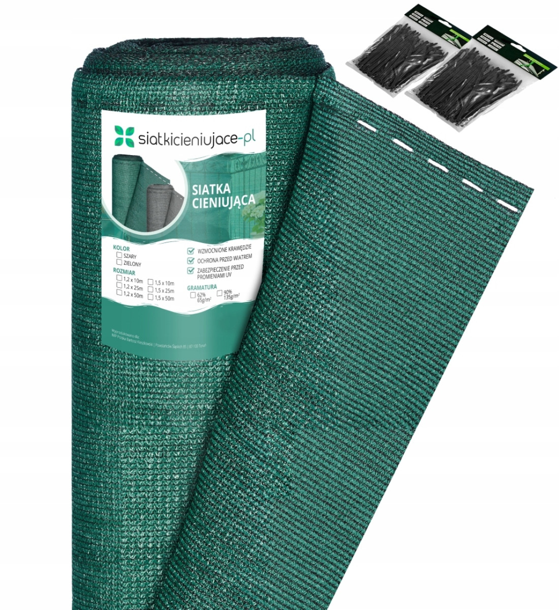 SIATKA CIENIUJĄCA MASKUJĄCA OGRODZENIE 1,2x25m 90%