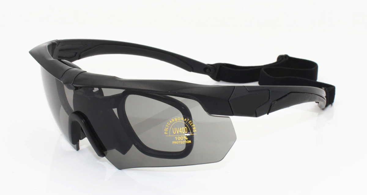 OKULARY POLARYZACYJNE PRZECIWSŁONECZNE GOGLE WOJSKOWE TAKTYCZNE 3 WIZJERY