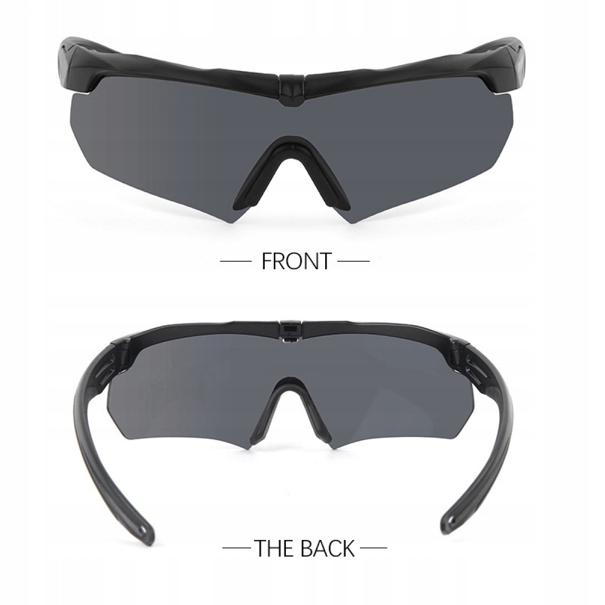 OKULARY POLARYZACYJNE PRZECIWSŁONECZNE GOGLE WOJSKOWE TAKTYCZNE 3 WIZJERY