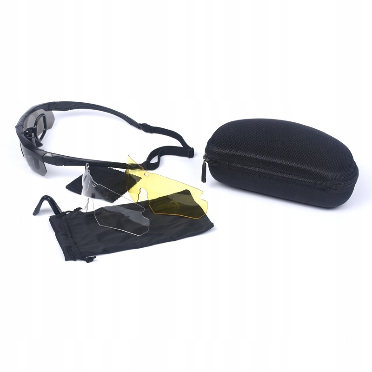 OKULARY POLARYZACYJNE PRZECIWSŁONECZNE GOGLE WOJSKOWE TAKTYCZNE 3 WIZJERY