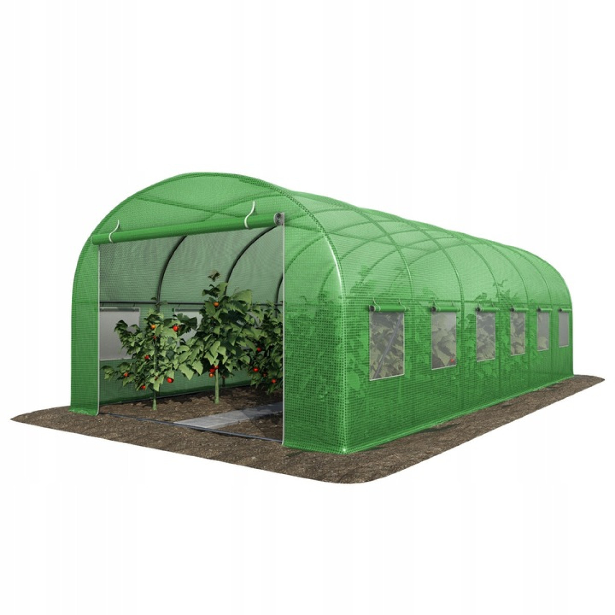 TUNEL FOLIOWY NAMIOT OGRODOWY SZKLARNIA NA WARZYWA 6x3 18m2 FOLIA + STELAŻ