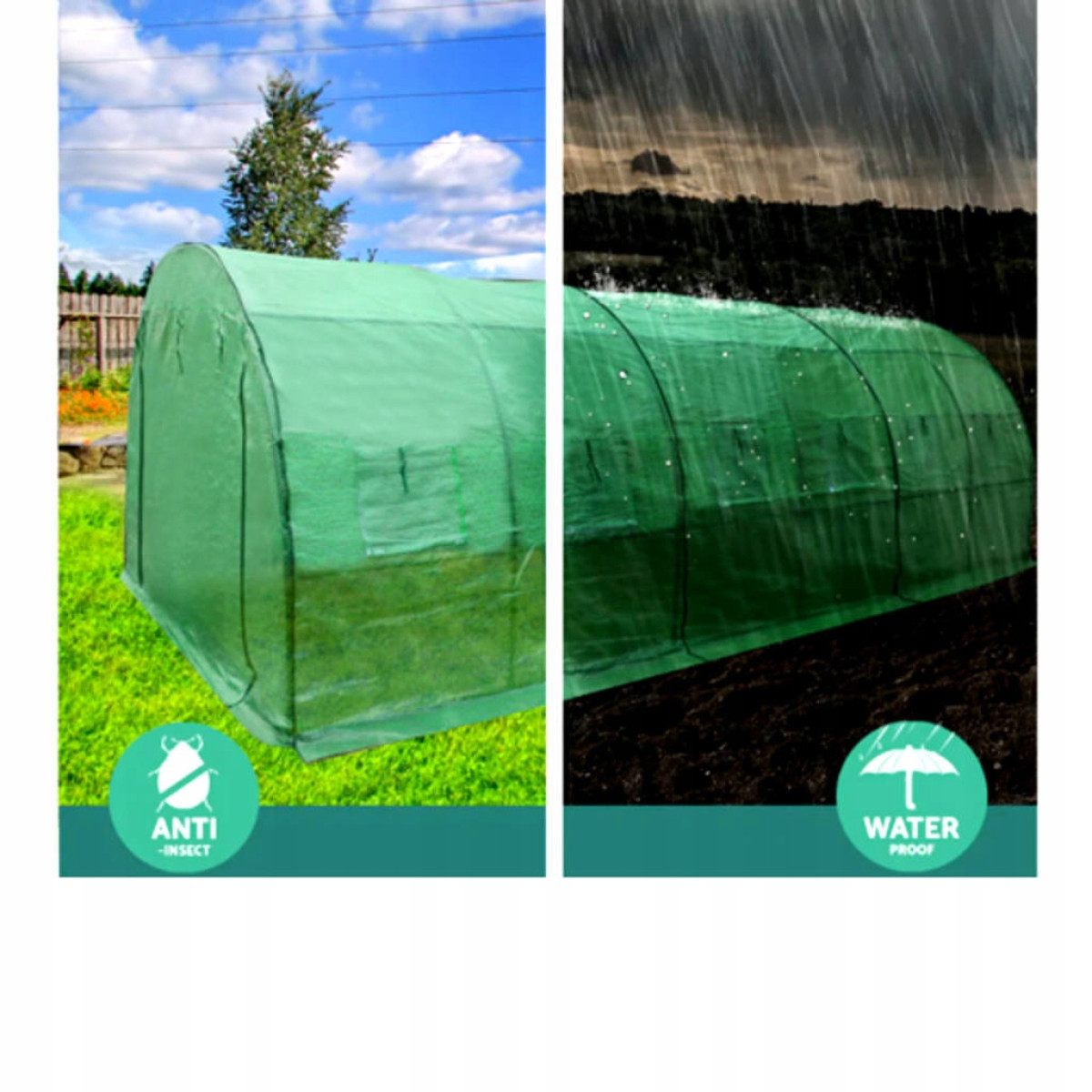 TUNEL FOLIOWY NAMIOT OGRODOWY SZKLARNIA NA WARZYWA 6x3 18m2 FOLIA + STELAŻ