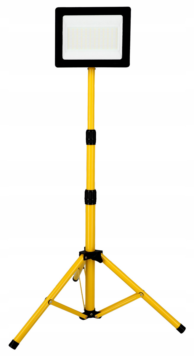 HALOGEN LED LAMPA NAŚWIETLACZ BUDOWLANY ZEWNĘTRZNY 50W + STATYW 1,4m IP65