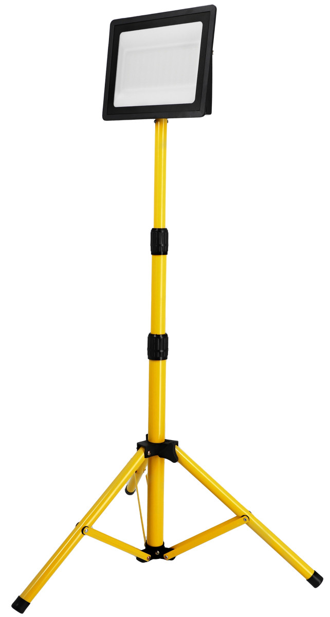 HALOGEN LED LAMPA NAŚWIETLACZ BUDOWLANY ZEWNĘTRZNY 50W + STATYW 1,4m IP65