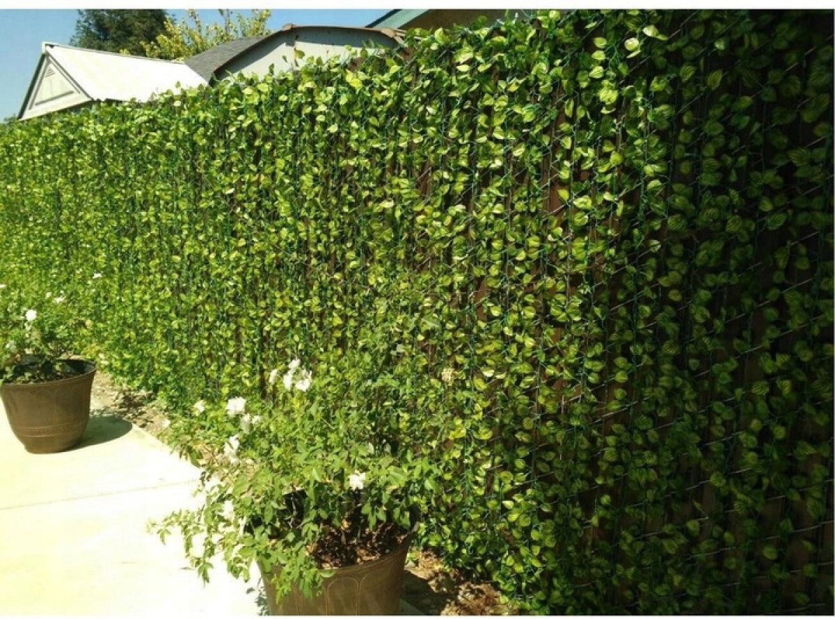 SZTUCZNY BLUSZCZ x24 NA ŚCIANE BALKON KWIATY LIŚCIE ZIELONA ŚCIANA 50m