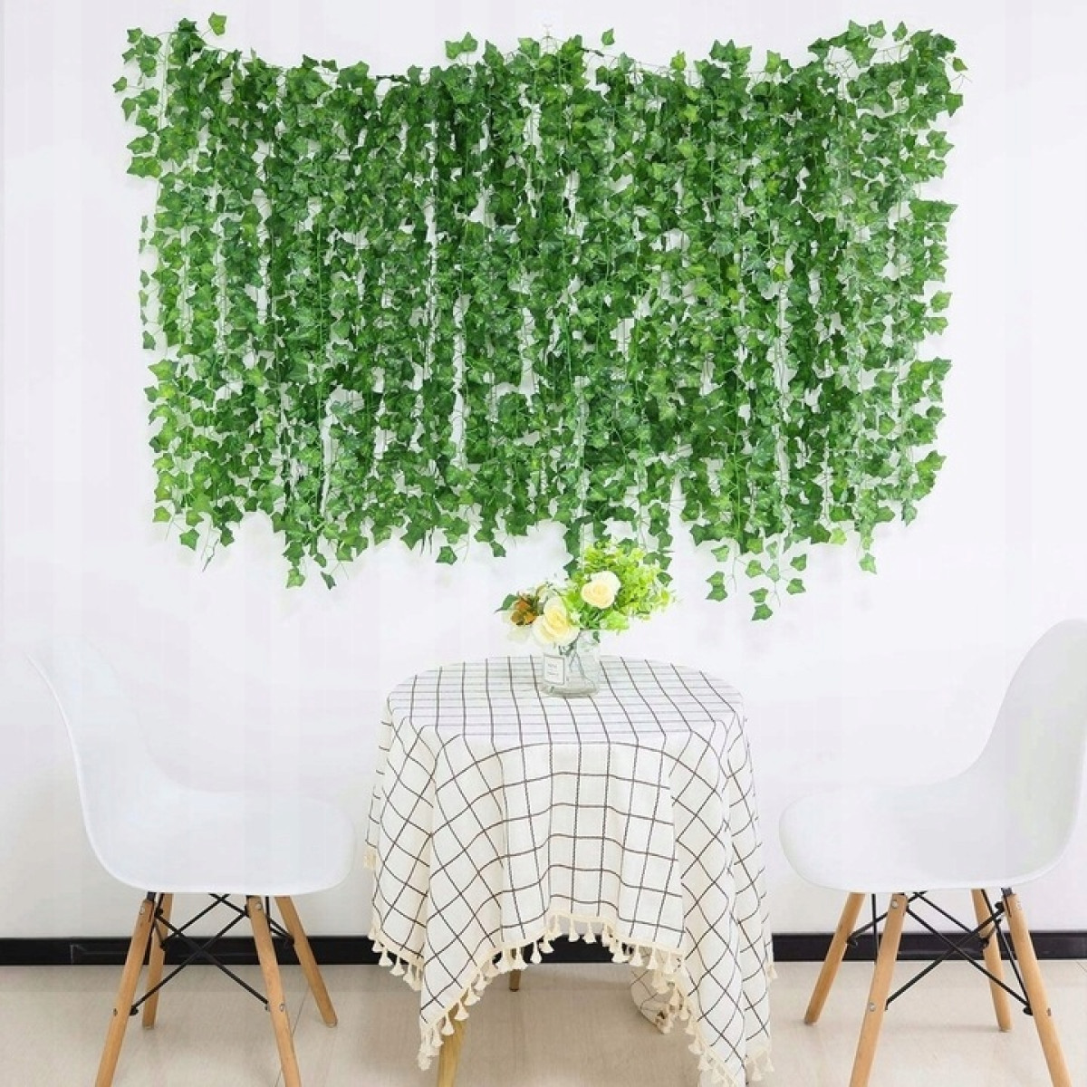 SZTUCZNY BLUSZCZ x24 NA ŚCIANE BALKON KWIATY LIŚCIE ZIELONA ŚCIANA 50m