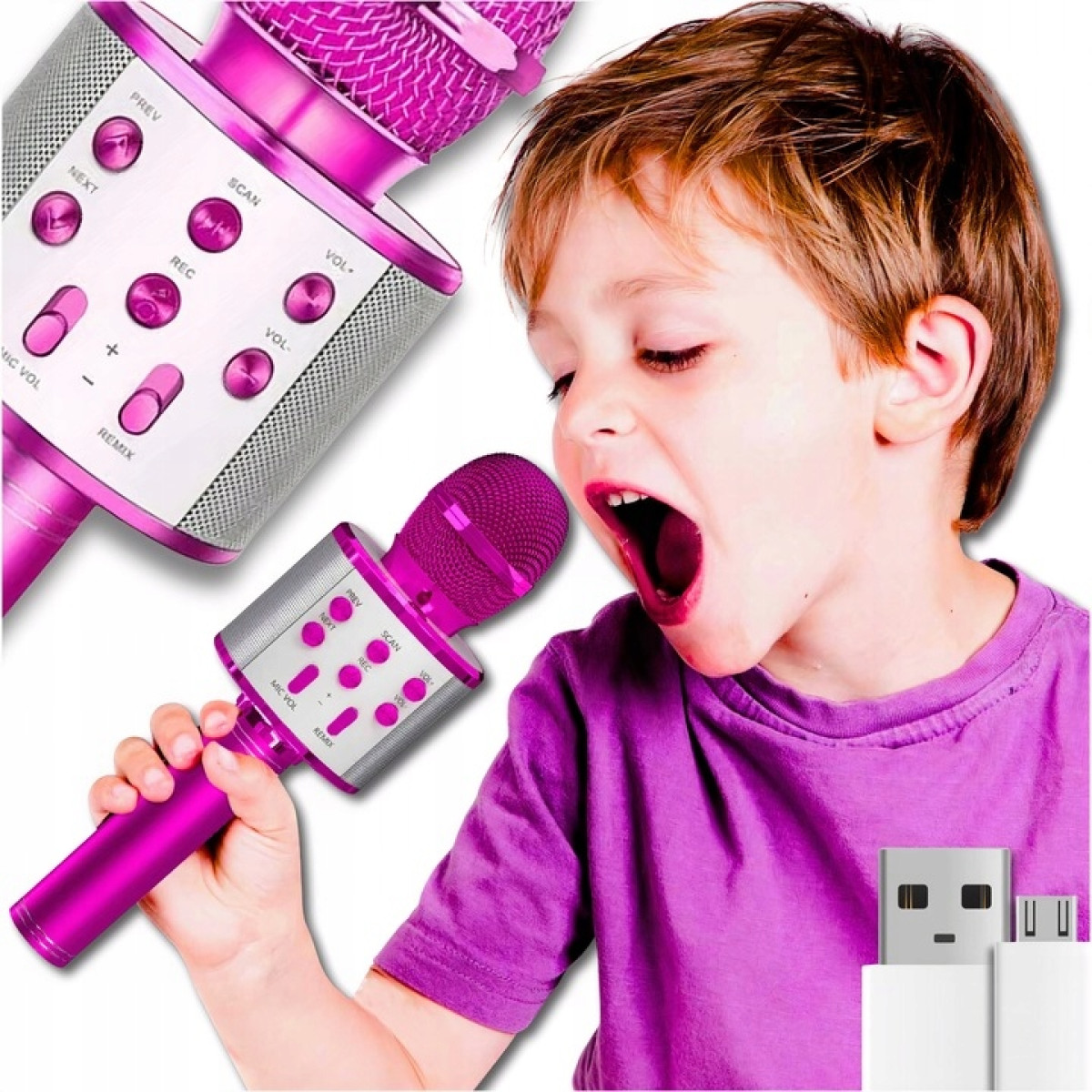 MIKROFON KARAOKE DLA DZIECI BEZPRZEWODOWY GŁOŚNIK BLUETOOTH PREZENT ŚWIĘTA