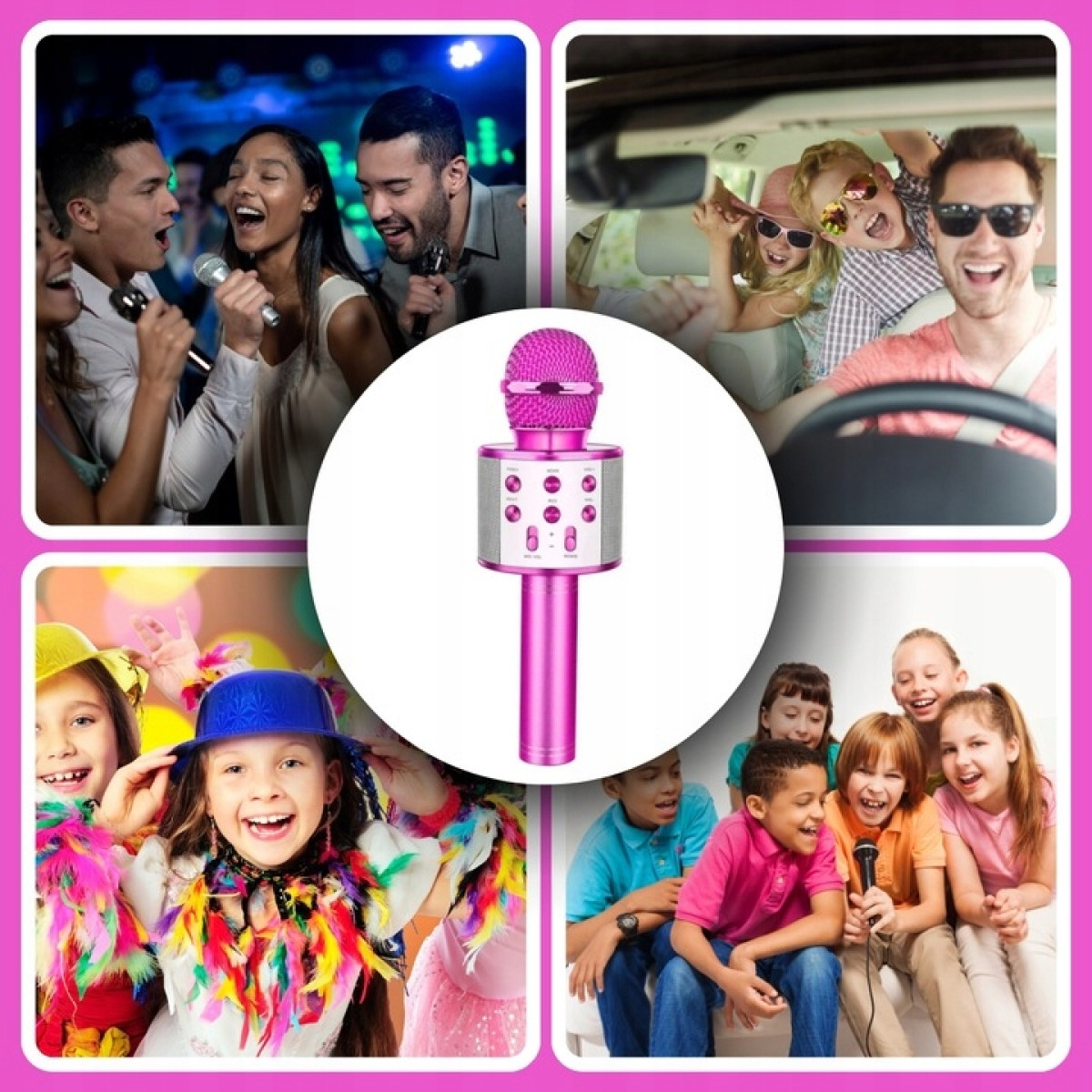 MIKROFON KARAOKE DLA DZIECI BEZPRZEWODOWY GŁOŚNIK BLUETOOTH PREZENT ŚWIĘTA