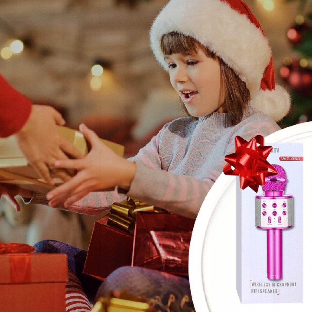 MIKROFON KARAOKE DLA DZIECI BEZPRZEWODOWY GŁOŚNIK BLUETOOTH PREZENT ŚWIĘTA