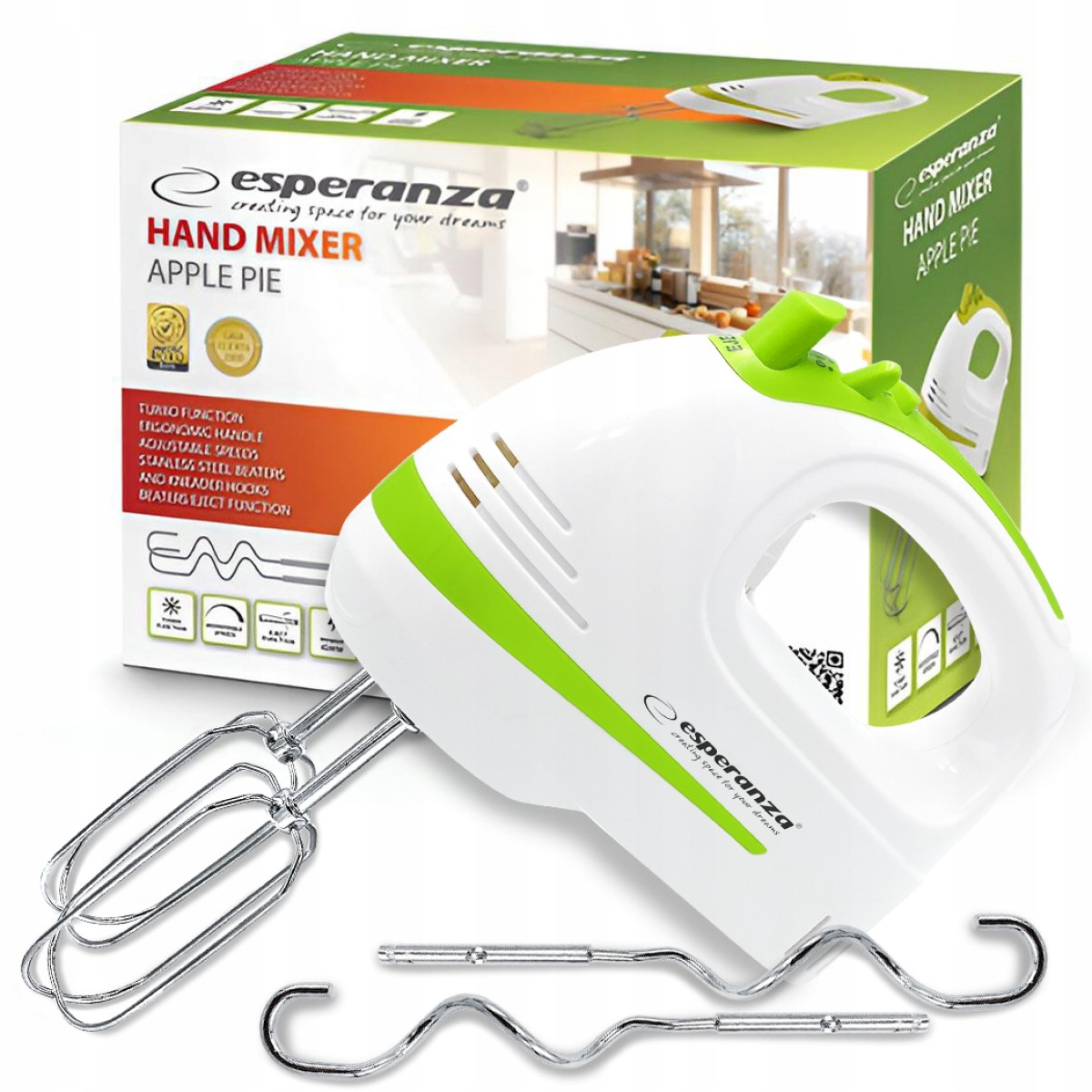 MIKSER RĘCZNY 400W ROBOT KUCHENNY 4 KOŃCÓWKI MOCNY TURBO ERGONOMICZNY