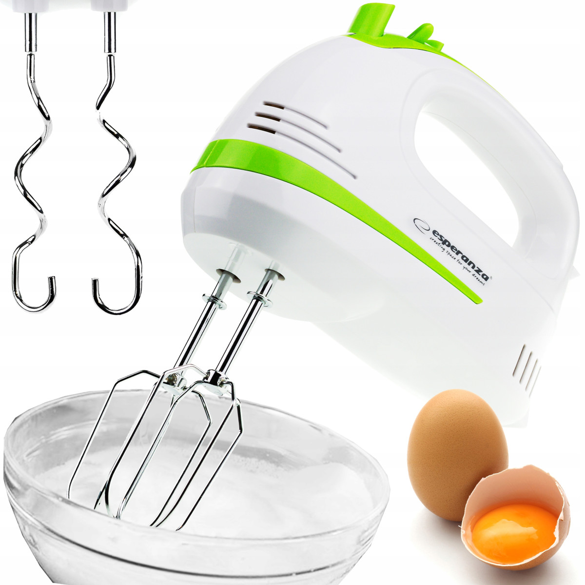 MIKSER RĘCZNY 400W ROBOT KUCHENNY 4 KOŃCÓWKI MOCNY TURBO ERGONOMICZNY