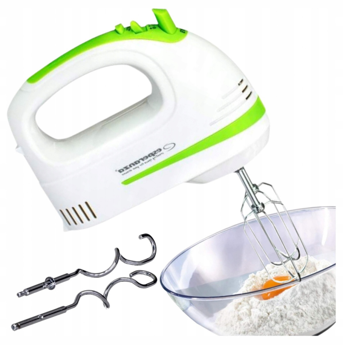 MIKSER RĘCZNY 400W ROBOT KUCHENNY 4 KOŃCÓWKI MOCNY TURBO ERGONOMICZNY