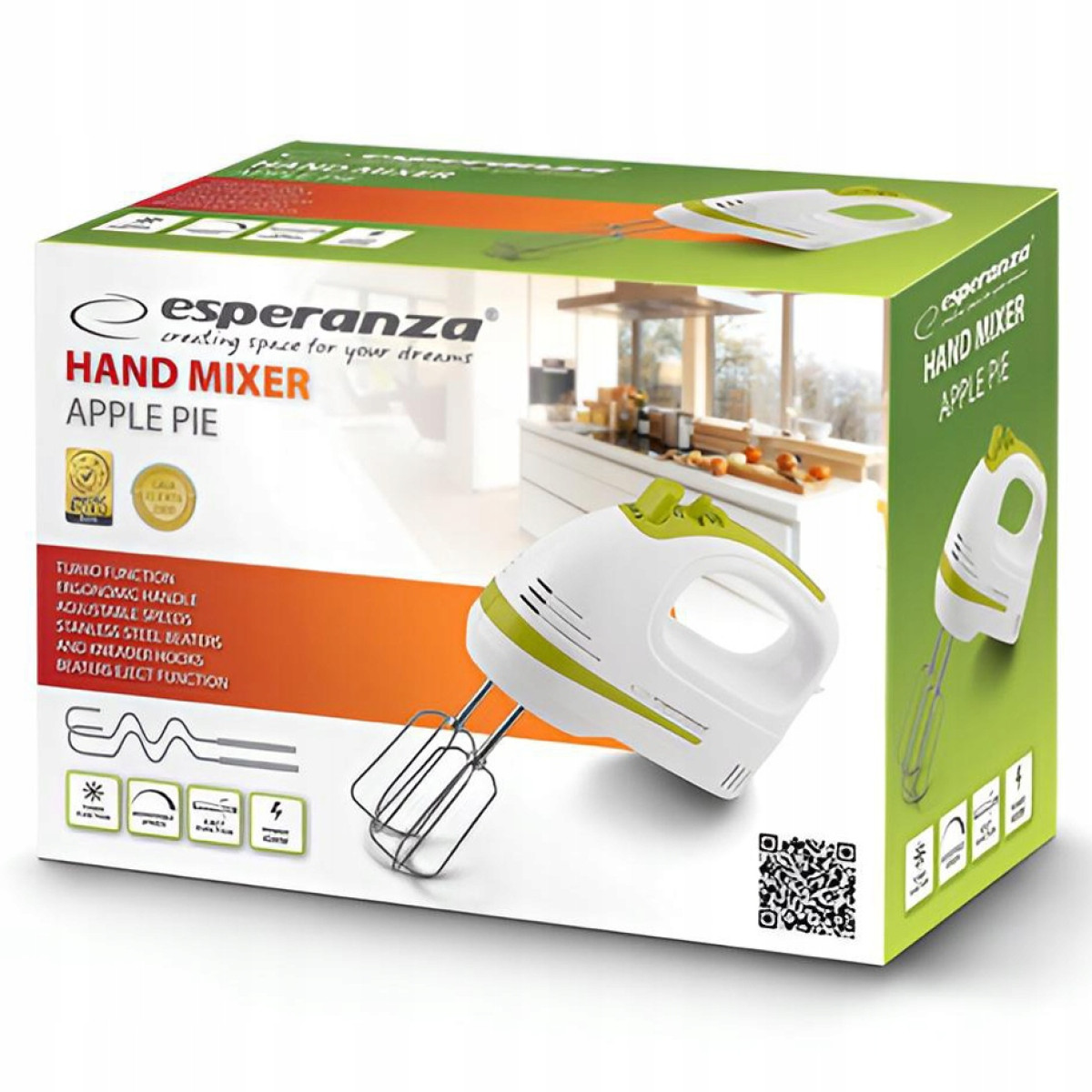 MIKSER RĘCZNY 400W ROBOT KUCHENNY 4 KOŃCÓWKI MOCNY TURBO ERGONOMICZNY